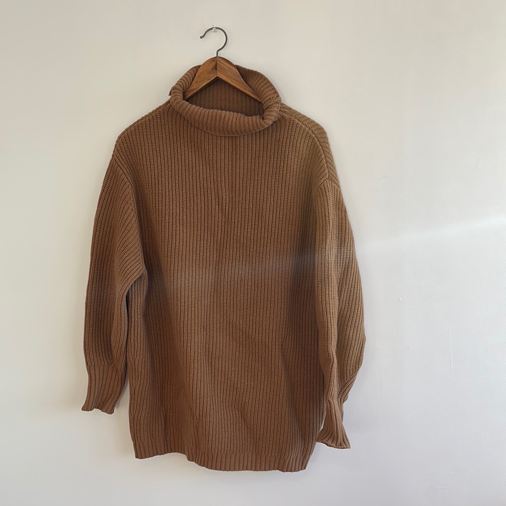 H&M Mustard Oversized Turtleneck Sweater